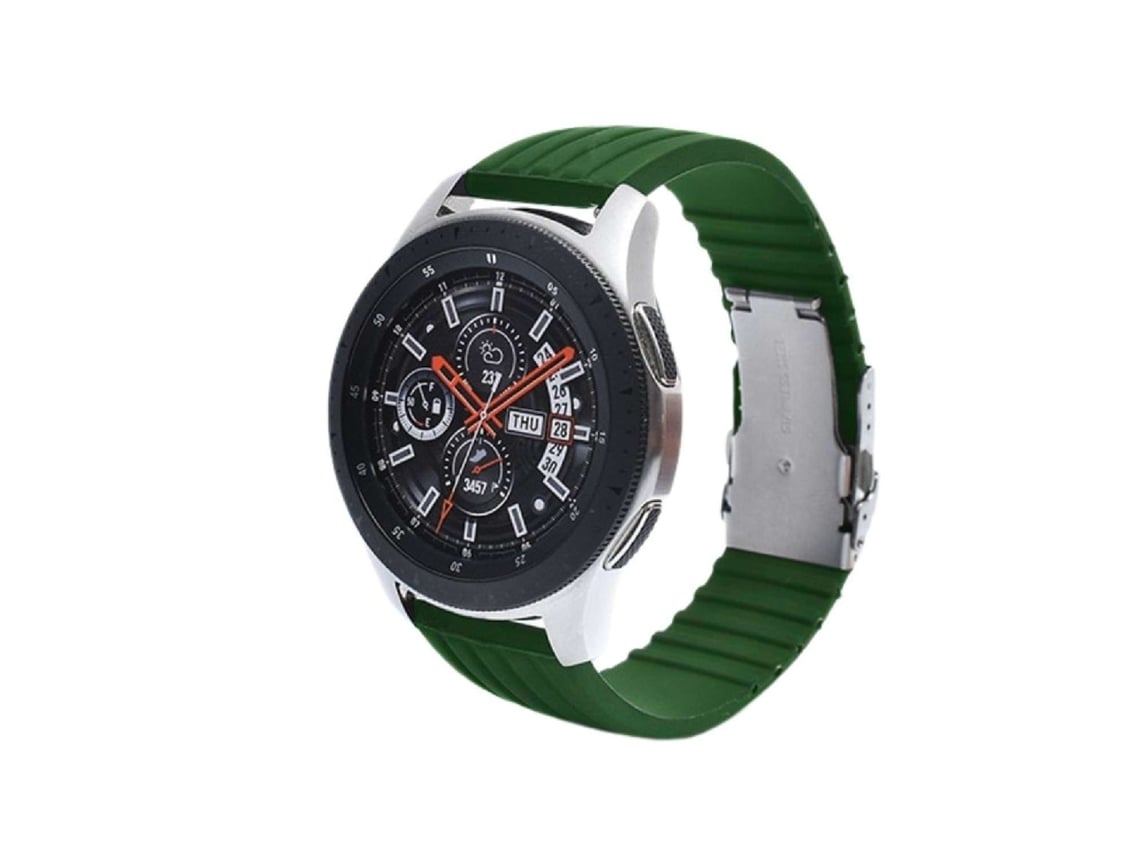 Correa Silicona Stripe Adaptable Ticwatch E3 Verde