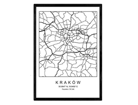 Lámina NACNIC Mapa Kaków (A3)