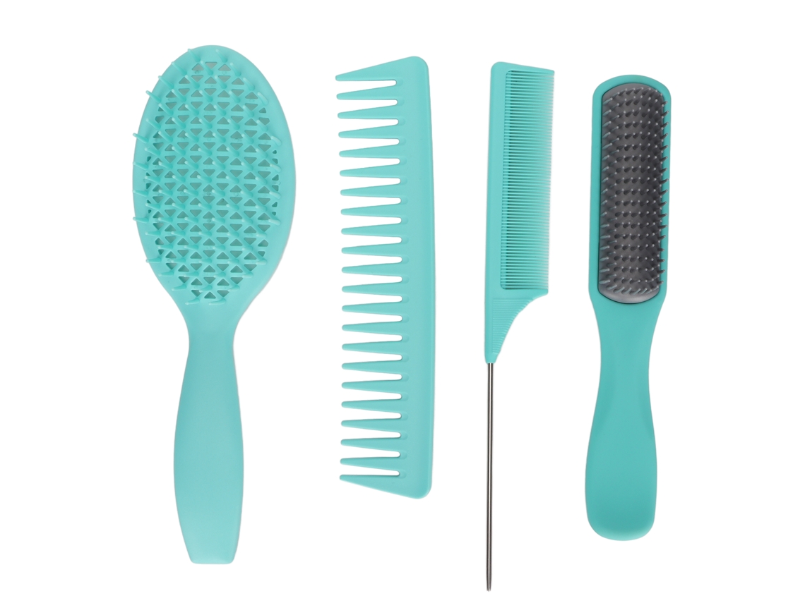 Vlrla-4 Unidades Cabelo Comb Brush Conjunto Para Casa, Salão Viagem