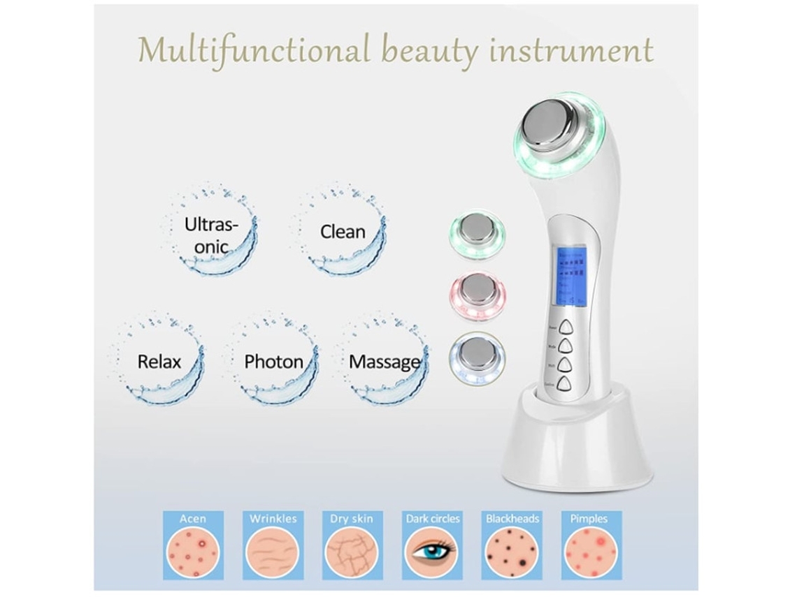 Dispositivo de belleza ultrasónico para eliminar arrugas faciales, blanco, Yizhood