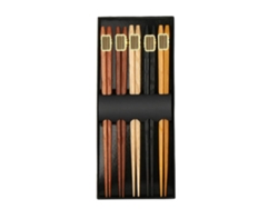 Pares de palillos de madera natural, reutilizables y lavables, juego de vajilla
