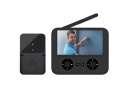 Timbre De Puerta Inalámbrico Con Cámara Hd, Visión Nocturna, Audio Bidireccional Y Pantalla Ips 4.3 Pulgadas Para Hogar