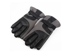 Guantes de esquí de invierno para hombre, de cuero, con pantalla táctil y terciopelo grueso para conducir motocicletas.