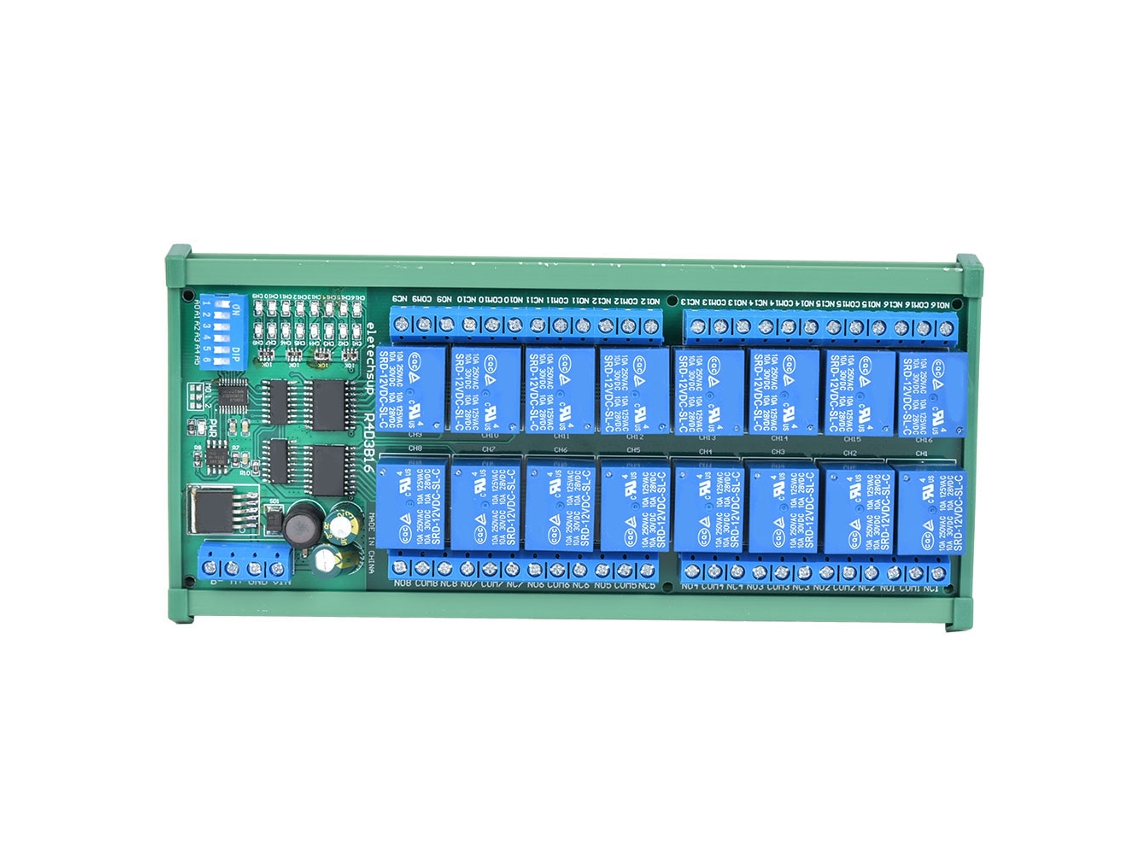 Módulo De Expansión Eléctrica Plc Rs485 Con Relé De 6 Canales Y 12 V Para Control Remoto Con Protocolo Rtu R4d3b16-r