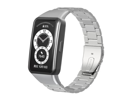 Correa de acero inoxidable 3 cuentas para Huawei Honor 6/Band 6 - plata