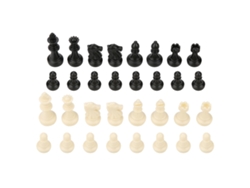 Piezas De Ajedrez Estándar Internacional 32 Reemplazo Torneo De Ajedrez Piezas De Plástico Negro Y Blanco