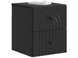 Maison Exclusive - Mesita De Noche De Pared 2 Pcs Negro 33 X 34,5 X 40 Cm