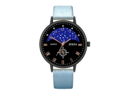 Reloj de cuarzo clásico, elegante, de estilo ejecutivo, unisex, color azul, ideal como regalo.