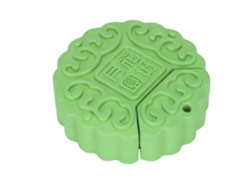 16g Mini Pen Drive Portátil En Forma De Mooncake Usb Para Windows Vista/7/10/mac Verde