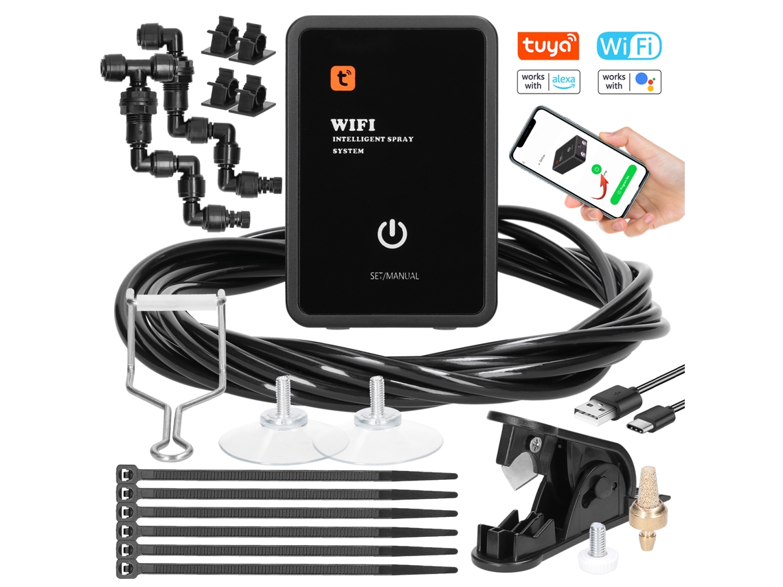 Controlador De Riego Inteligente Wifi Tuya Con Aplicación, Temporizador Automático Y Compatible Con Alexa Para Jardín Y Plantas En Maceta.
