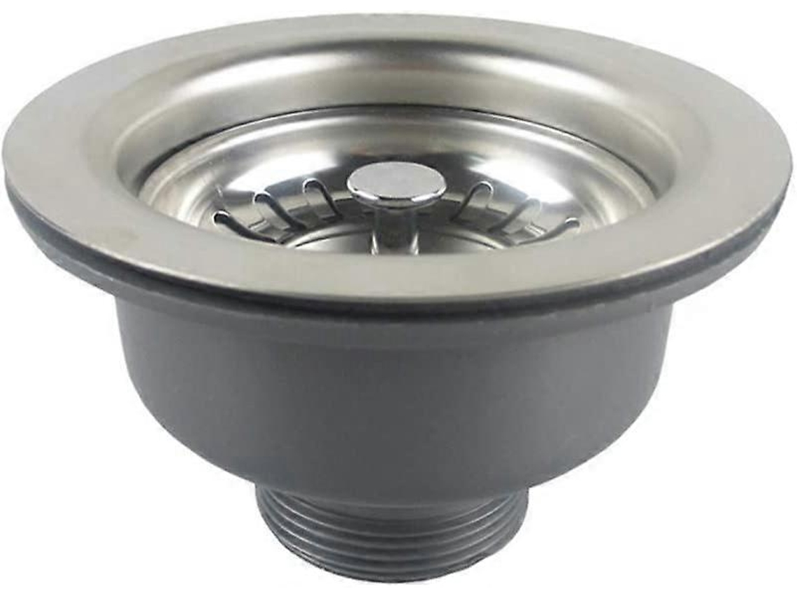 Desagüe De Fregadero De Acero Inoxidable Sin Desagüe De Desbordamiento 110 Mm 1" Con Canasta Kit Completo Acabado Satinado