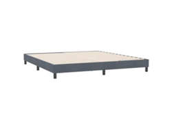 Maison Exclusive - Estructura De Cama Sin Colchón Terciopelo Gris Oscuro 180x220cm