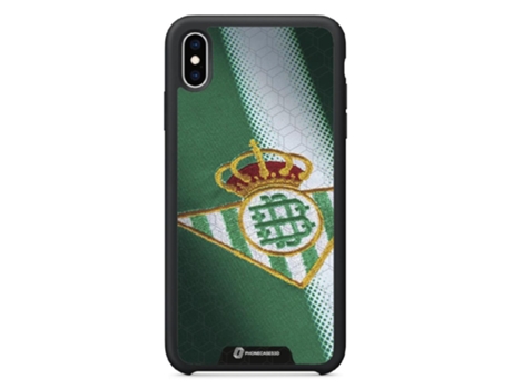 Funda Móvil Oficial Real Betis Fc para iPhone XS Max PHONECASES3D Piel Sintética Negro