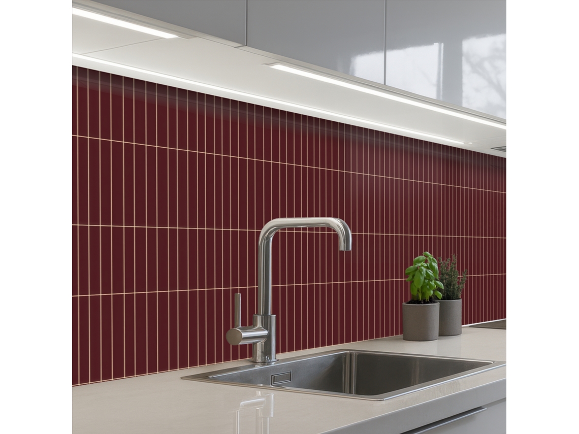 Paneles para salpicadero de cocina - Diseño Burdeos - 300x80 cm