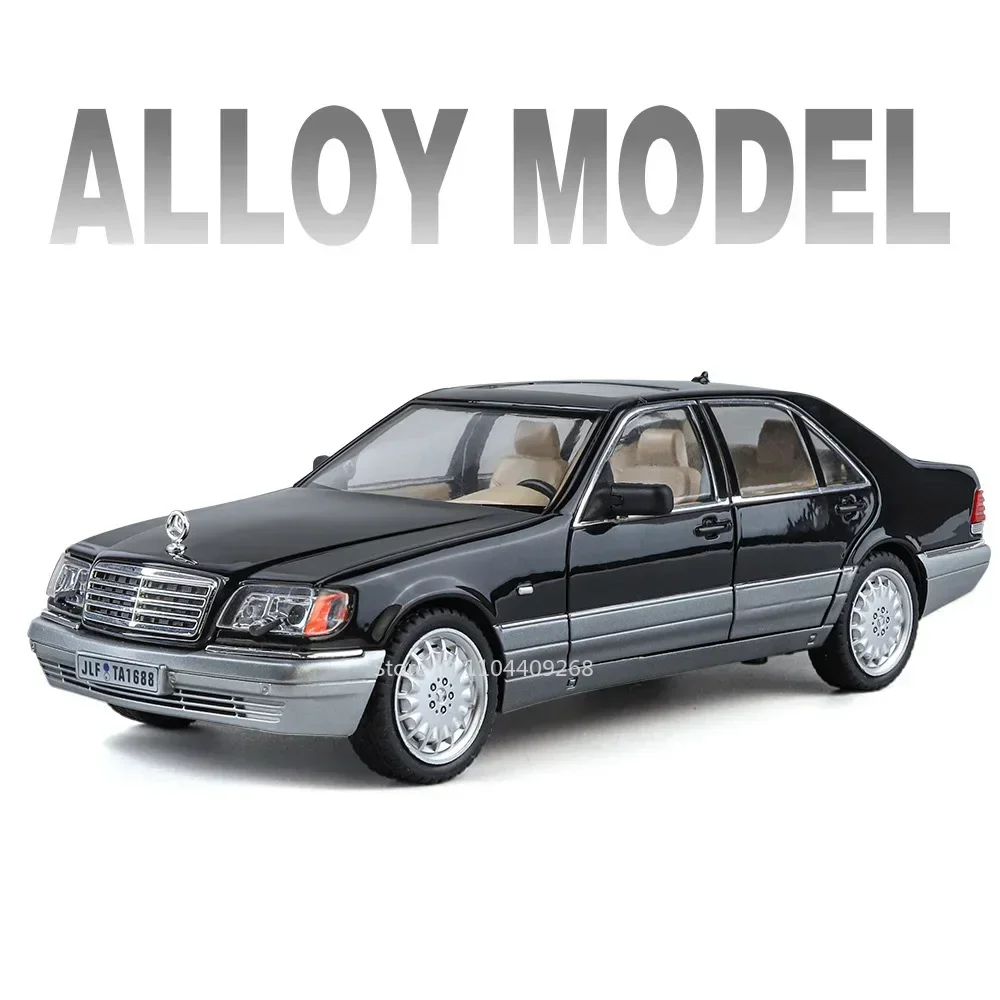 (s320 Negro) 1:24 - Coche deportivo en miniatura - Coche de simulación - Adorno
