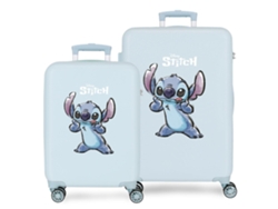 Disney Juego De Maletas Abs Rígida Stitch Make A Face Azul
