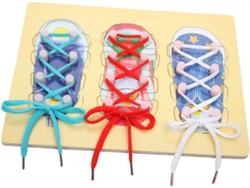 Juguete De Madera Para Ensartar Cordones De Zapatos Para Niños, Niñas Y Bebés