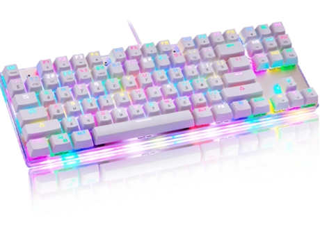 Teclado Gaming SLOWMOOSE RGB (Mecánico - Español - Blanco)