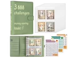 Kit De Desafío: 100 Sobres, Carpeta Económica, Carpeta De Presupuesto, Cuero Sintético, Pegatinas Digitales, Regalo.
