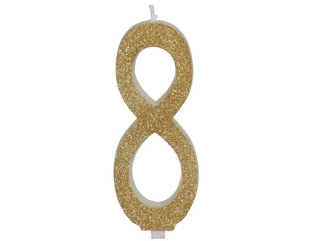 Vela GUIRCA Dorado Esmerilado Número 8, 12,5 cm