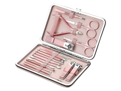 Kit De Manicura Y Pedicura De 18 Piezas, Juego De Cortaúñas De Acero Inoxidable (oro Rosa)