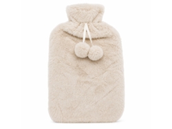 Bolsa De Água Quente Com Forro - Pompons Bk Rsd-05 Bege