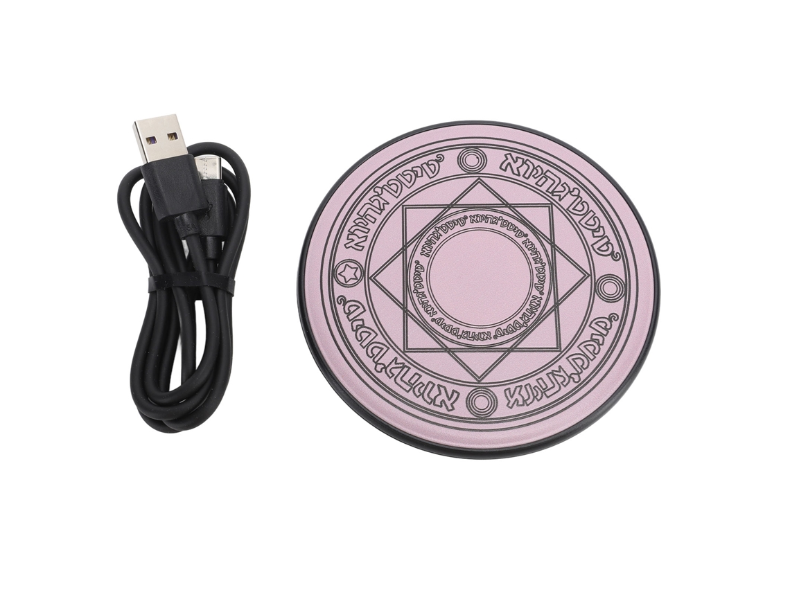 Base De Carga Inalámbrica Rápida De 20 W Con Tecnología Magic Array Y Efecto De Luz Pulsante, Color Rosa Sakura, Estilo Escritorio.