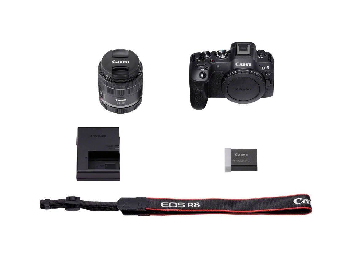 Kit Cámara Fotográfica CANON EOS R8 + RF 24-50 mm CUERPO + LENTE (Encaje: CANON RF - Apertura: F4.5-6.3 IS STM)