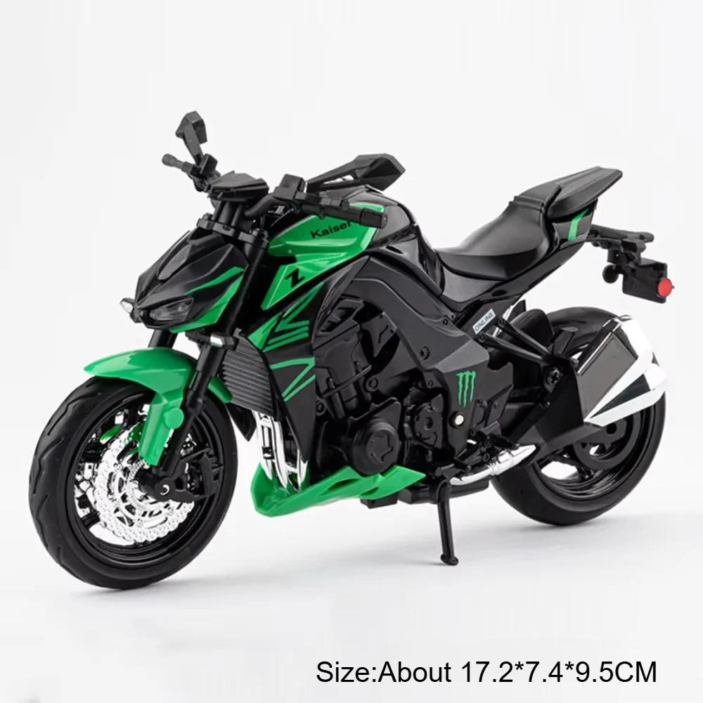(z1000 Verde) Escala 1:12 - Modelo de motocicleta de aleación metálica - Simulación