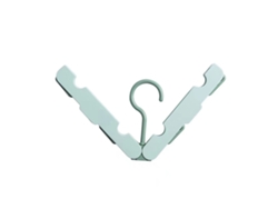 Percha plegable multifuncional antiadherente con pinzas