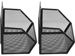 Cesta De Almacenamiento De Hierro Negro Para Colgar Archivos Y Montarla En La Pared.