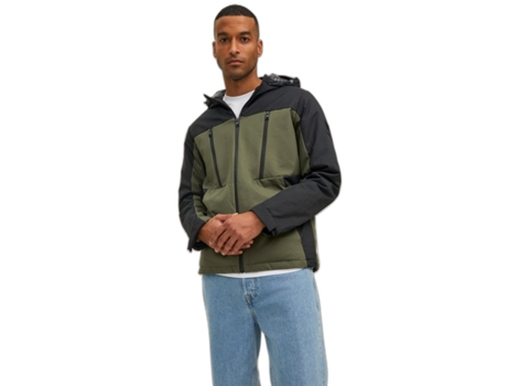 Abrigo para Hombre JACK & JONES (S - Poliéster - Multicolor)