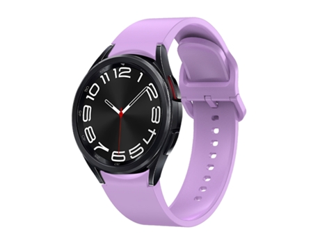 Correa de reloj inteligente para Samsung Galaxy Watch 6 Silicona de liberación rápida de color sólido (púrpura)