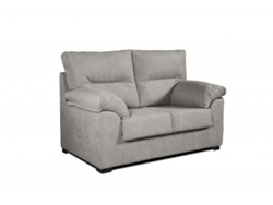 Sofá 2 Plazas Ambar en Tela 155x90x105 cm Color Gris