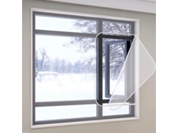 Lámina Aislante Térmica Para Ventanas, Lámina Transparente Antifrío Kit De Aislamiento Ventanas Con Tira Ad...