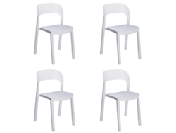 Set 4 Sillas Interior, Exterior Blanco Ona Garbar