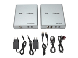 Extensor Kvm Usb Interface Multimídia Hd 1080p Sobre Cat5e/6 60m Controle Mouse Teclado Plug Eu