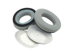 Almohadillas de espuma suave para auriculares QC45, almohadillas ligeras con gel refrescante, color gris de repuesto