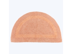 Homescapes Luxury Reversible Semi Circle Bath Mat - Peach