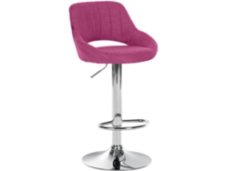 Taburete de bar Milet en tela CLP violeta/cromo