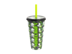 Vaso icónico Minecraft Mono Relief con pajita, 790 ml, 31308