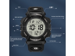 Reloj Deportivo Digital Para Hombre, Resistente Al Agua, Con Calendario Y Alarma Para Actividades Al Aire Libre, Color Negro.