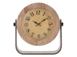 Reloj De Mesa Redondo Cm 23,5x7x24 Unico / Marrón