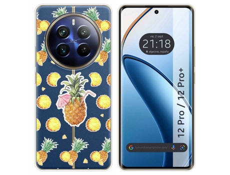 Funda Diseño Piña para Realme 12 Pro 5G / 12 Pro Plus 5G TUMUNDOSMARTPHONE Silicona Multicolor