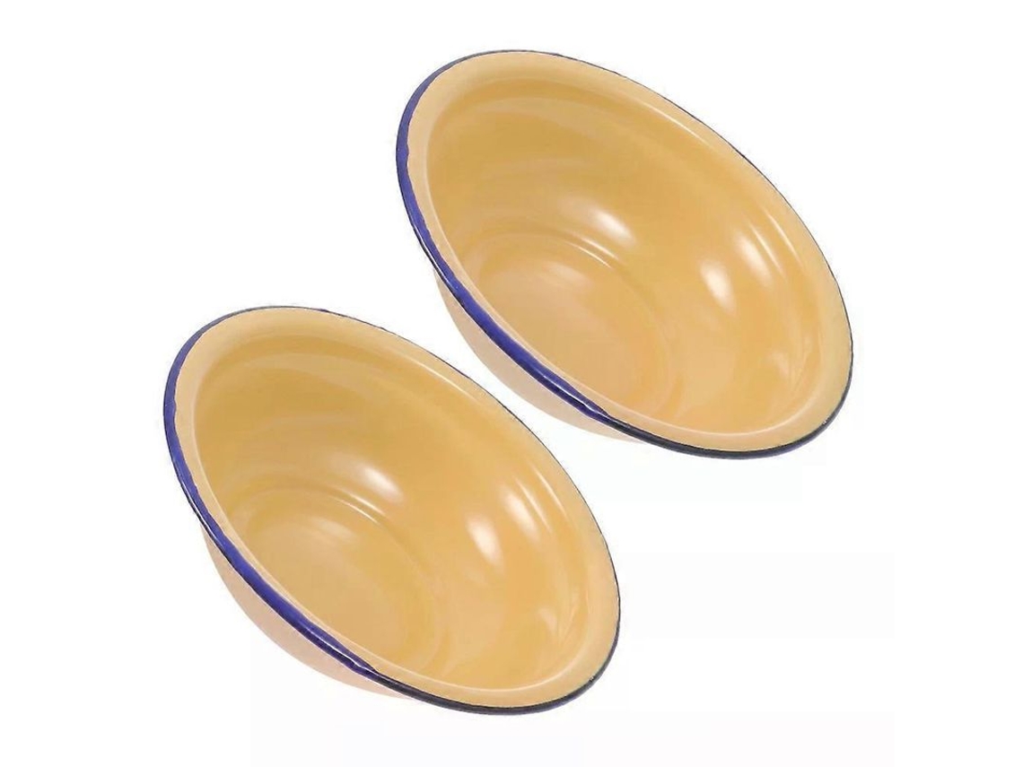 Cuencos Para Servir Sopa, 2 Piezas, Esmalte Grueso Para Cocina Y Comedor.