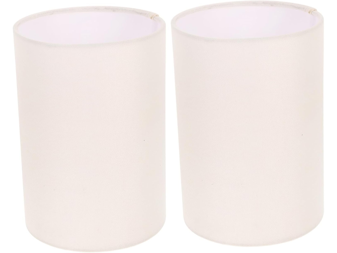 Juego De 2 Pantallas Redondas De Tela Para Lámparas De Mesa Y Lámparas Colgantes Decorativas.
