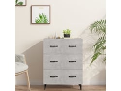 Aparador De Madera De Ingeniería Gris Hormigón 69,5x34x90 Cm