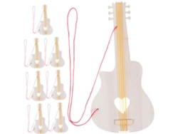 Kit de pintura DIY con 8 guitarras de madera para niños.