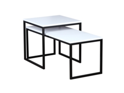 Mesa De Centro FURNLUX Premium Tony (Blanco, Madera Contrachapada - 50X50X50 Cm)