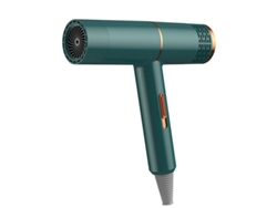 Secador de pelo de alta velocidad sin ventilador para uso doméstico con iones negativos y suave soplado Chaberlu (v02 Verde)